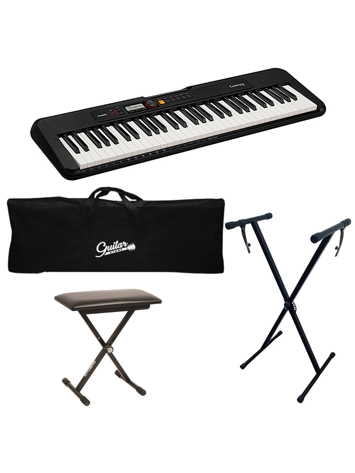 Full Pack Teclado Casio CT-S200BK + Atril + Sillin + Funda 1