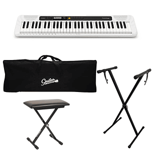 Full Pack Teclado Casio CT-S200WE + Atril + Sillin + Funda