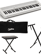 Full Pack Teclado 61 Teclas Casio CT-S1 Blanco + Atril + Sillin + Funda - Miniatura 1