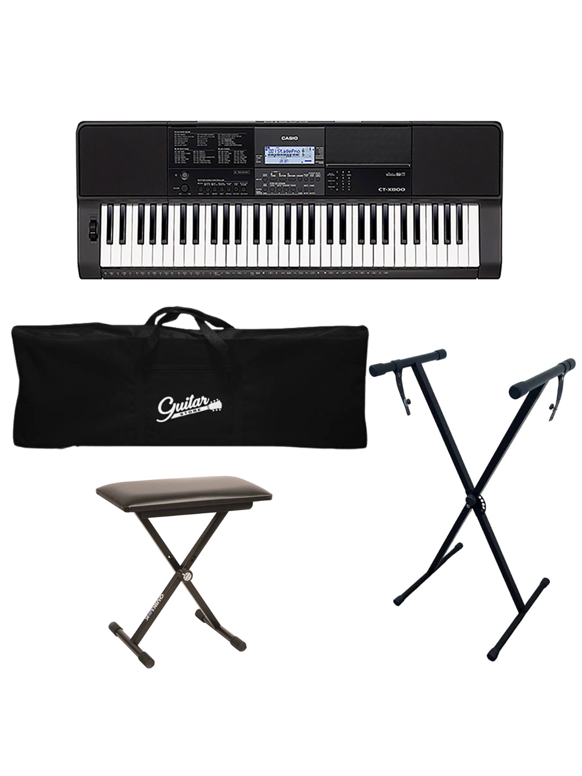 Full Pack Teclado 61 Teclas Casio CT-X800 + Atril + Sillin + Funda 1