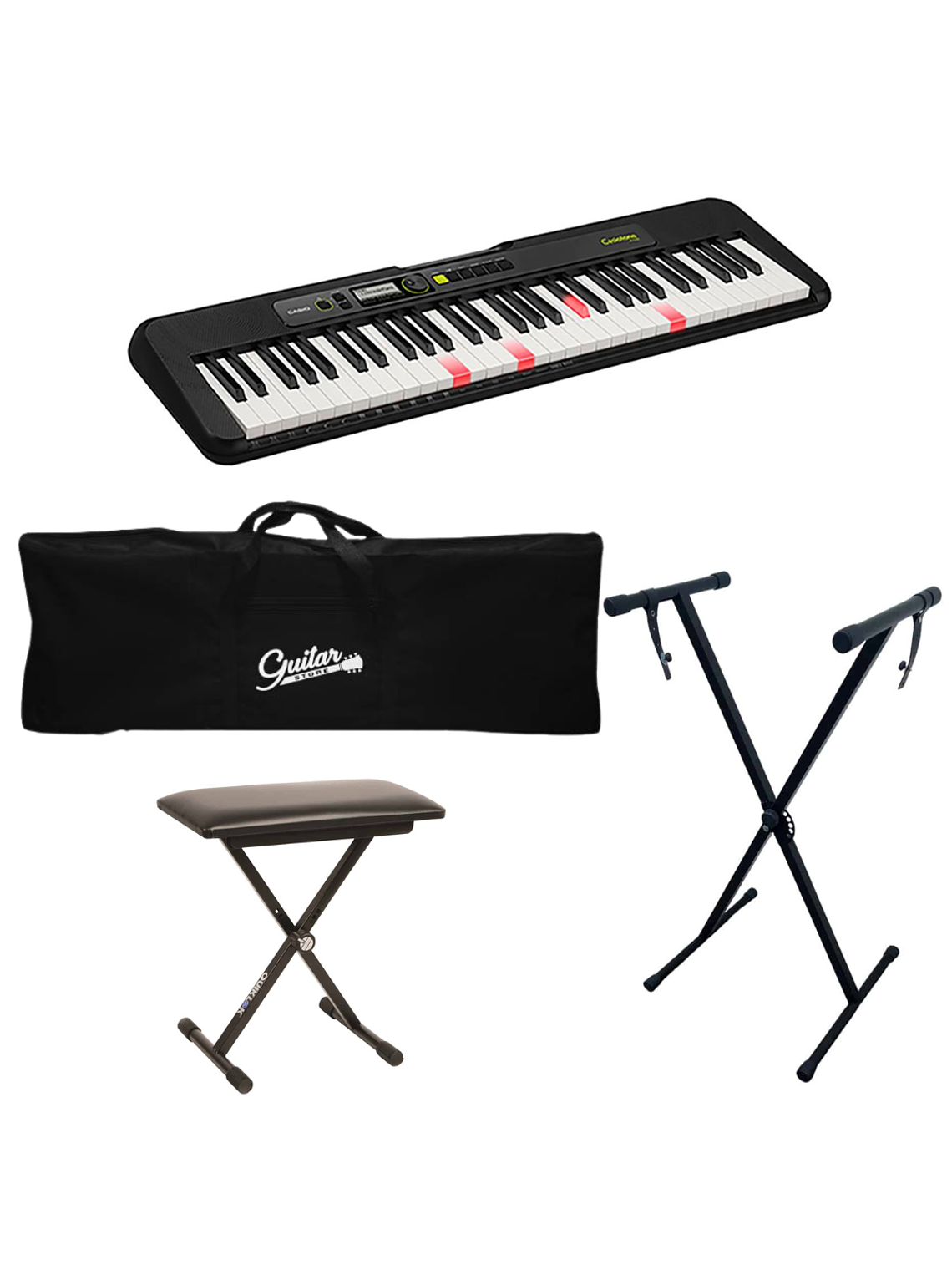 Full Pack Teclado 61 Teclas Casio LK-S250 + Atril + Sillin + Funda 1