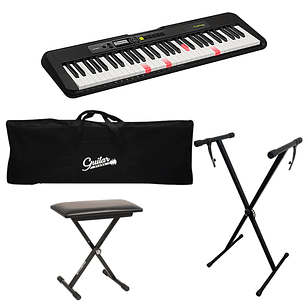 Full Pack Teclado 61 Teclas Casio LK-S250 + Atril + Sillin + Funda