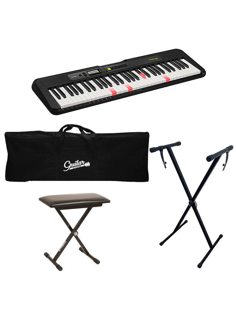 Full Pack Teclado 61 Teclas Casio LK-S250 + Atril + Sillin + Funda 1