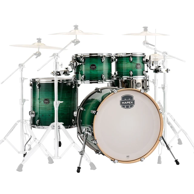 美品 芯乾燥済 レインボー RB-25F 17年製 分解メンテナンス済 置台新品 Batería Shellpack Mapex Armory Emerald Burst AR529SFG