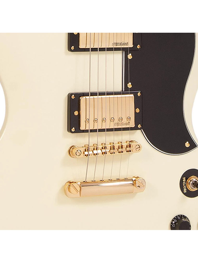 Guitarra eléctrica Vintage VS6 REISSUED Hardware blanco/dorado  4