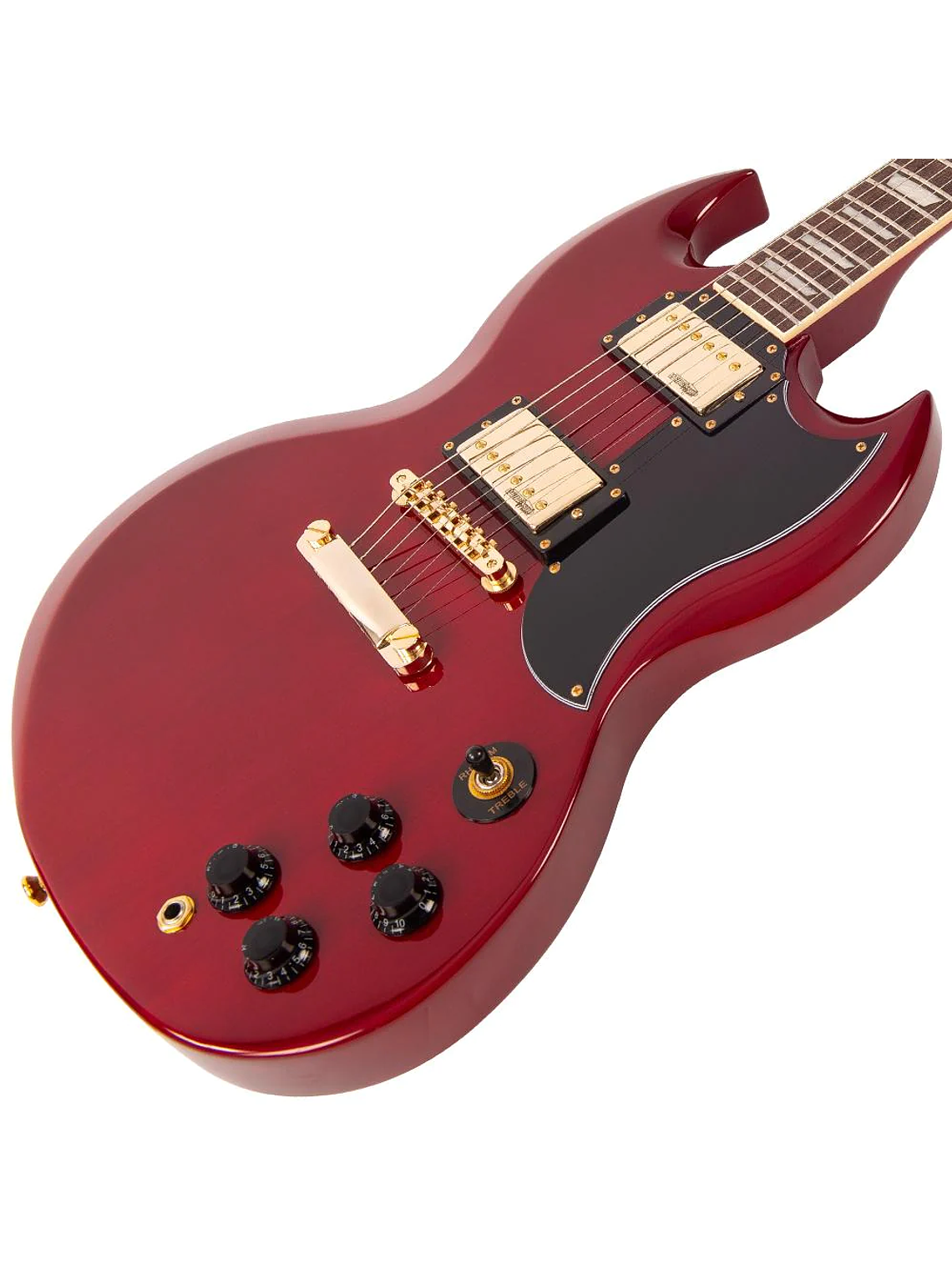 Guitarra Eléctrica REISSUED VS6 Tune-O-Matic Cherry Red/ Gold Vintage 4