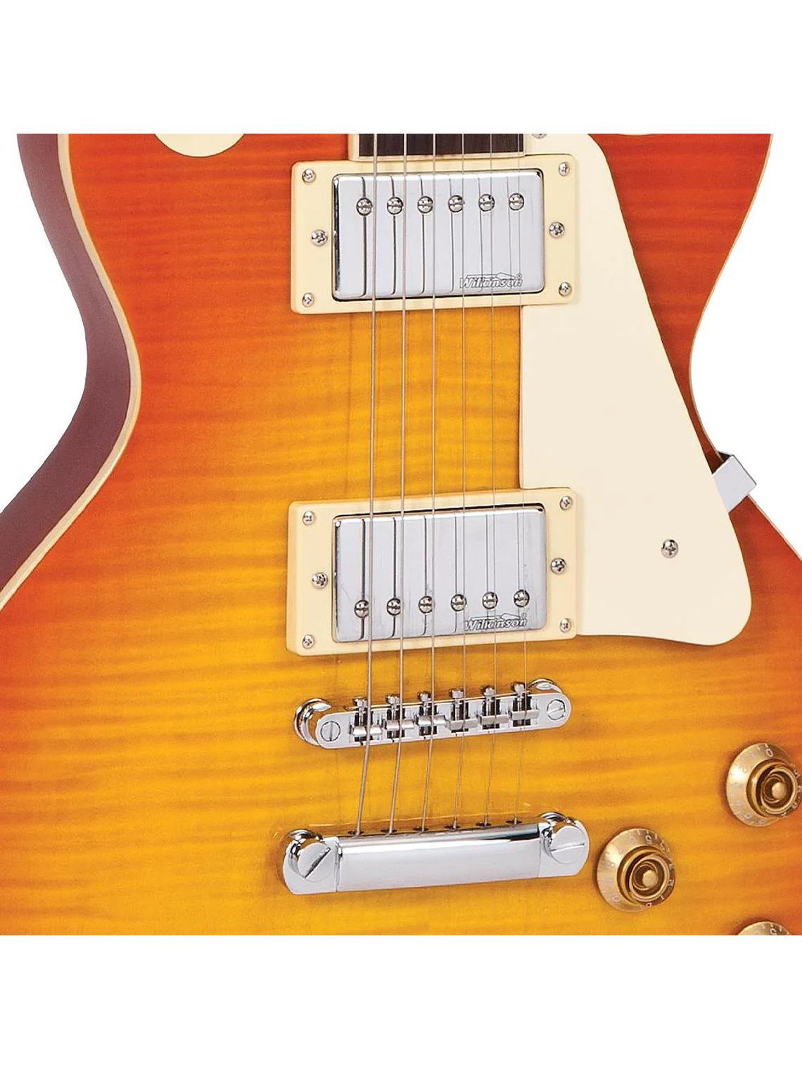 Guitarra Eléctrica REISSUED V100 TUNE-O-Matic Flame Honeyburst Vintage 5
