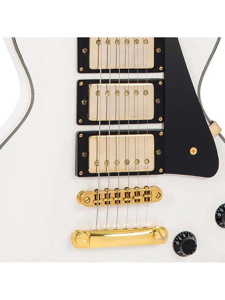 Guitarra Eléctrica REISSUED V1003 Artic White/Gold Vintage 6