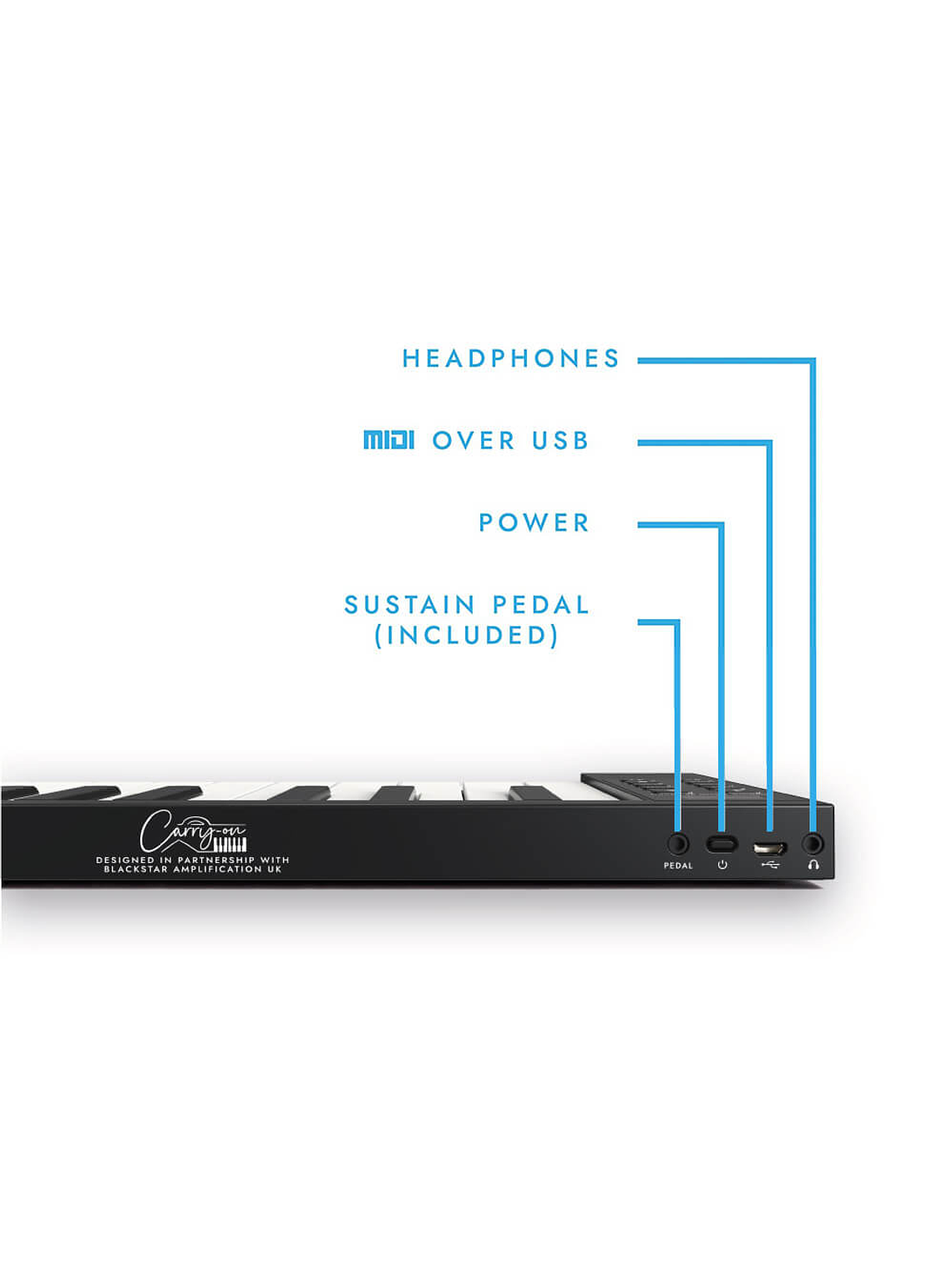 FP88 Teclado Digital Plegable Transportable Negro, Carry-On by BlackStar 4