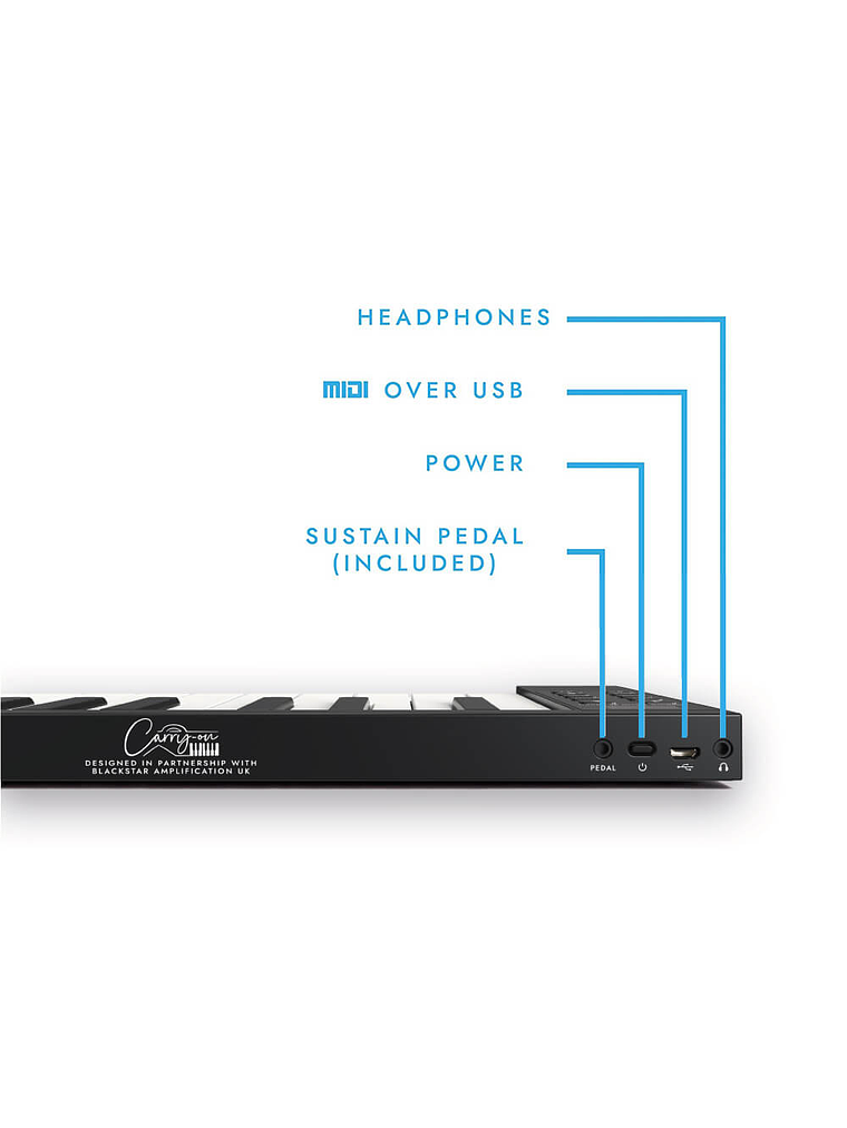 FP88 Teclado Digital Plegable Transportable Negro, Carry-On by BlackStar 4