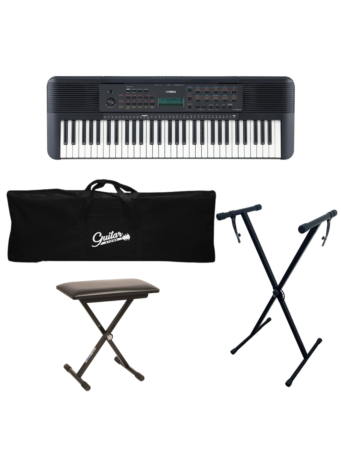 PSR-E273 Full Pack Teclado Digital Yamaha Atril + Funda + Sillin  1