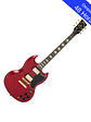 Guitarra Eléctrica REISSUED VS6 Tune-O-Matic Cherry Red/ Gold Vintage - Miniatura 1