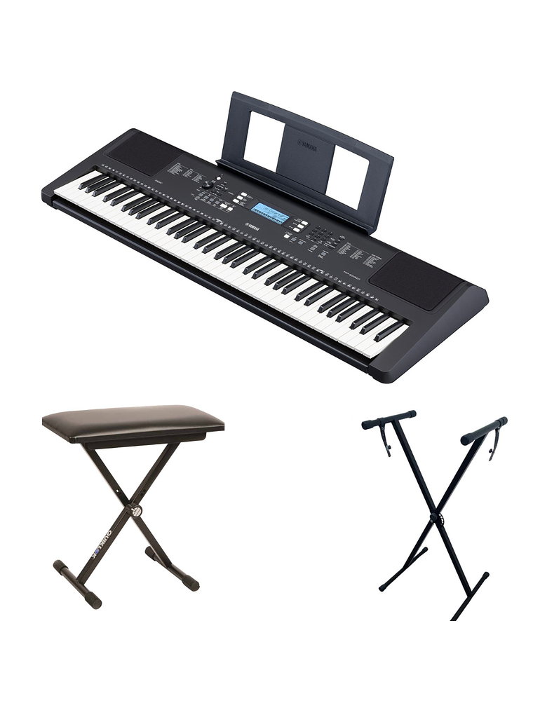 PSR-EW310 Teclado Portátil 76 Teclas Yamaha + Atril + Sillin + Fuente de Poder 1