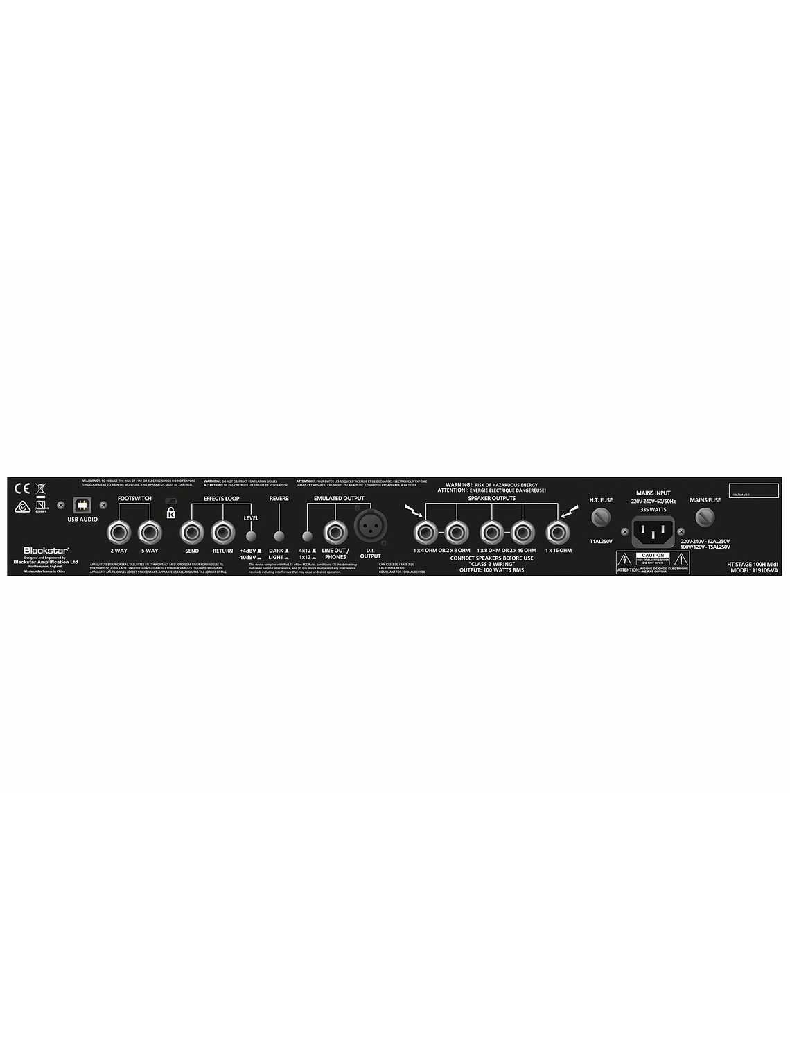 Ht-Stage 100 Mk2 Cabezal Amplificador De Guitarra Eléctrica Blackstar 4