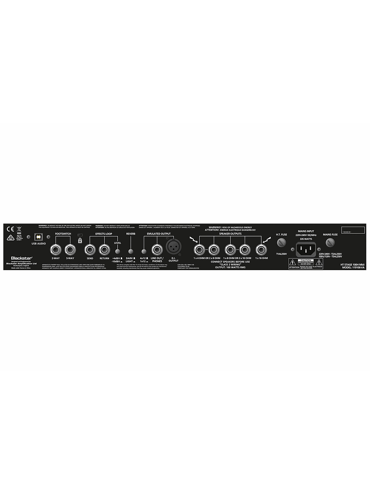 Ht-Stage 100 Mk2 Cabezal Amplificador De Guitarra Eléctrica Blackstar 4