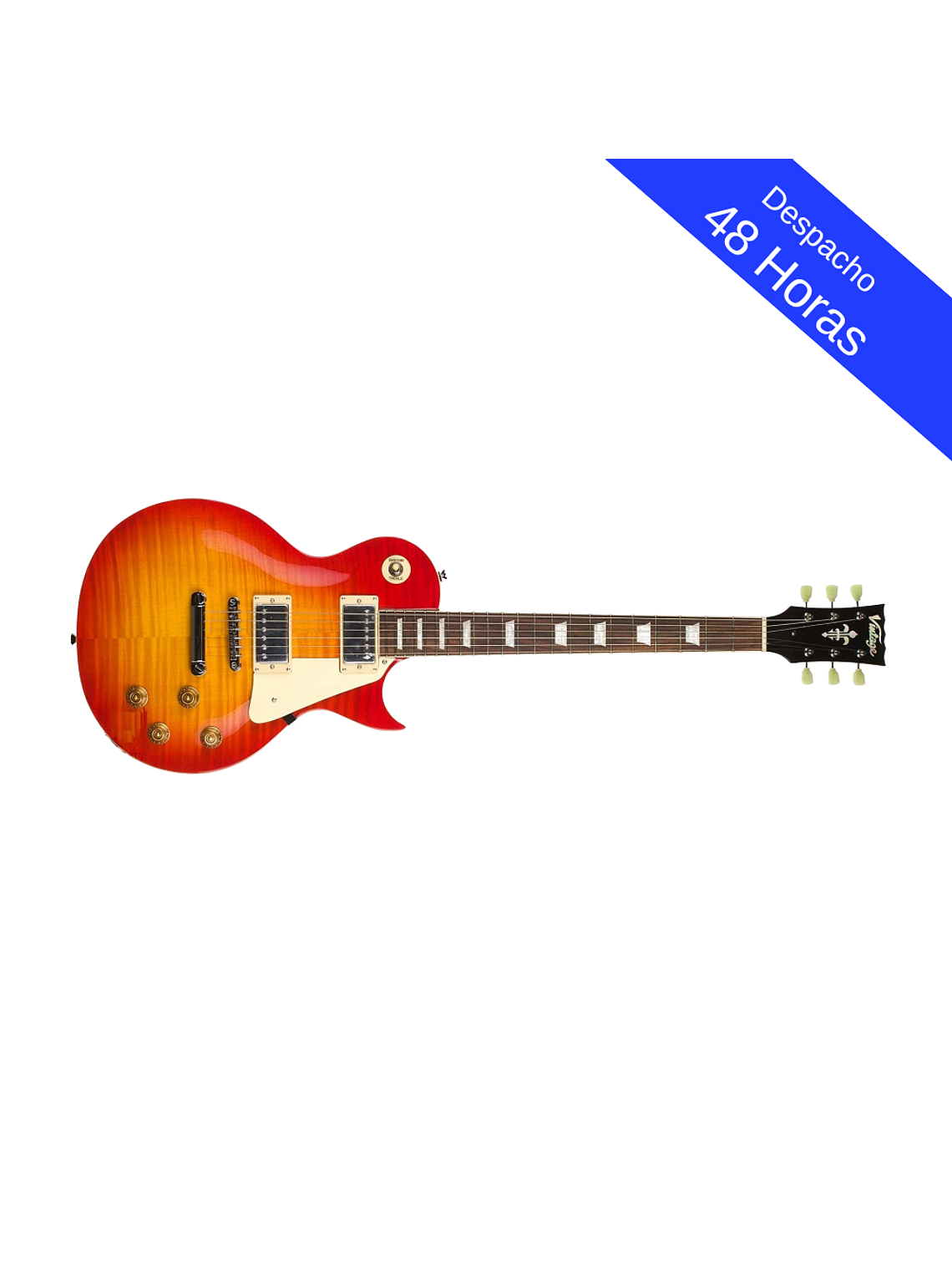 Reissued V100Nb Guitarra Eléctrica Sunburst Red Vintage  1