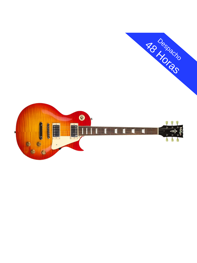 Reissued V100Nb Guitarra Eléctrica Sunburst Red Vintage  1
