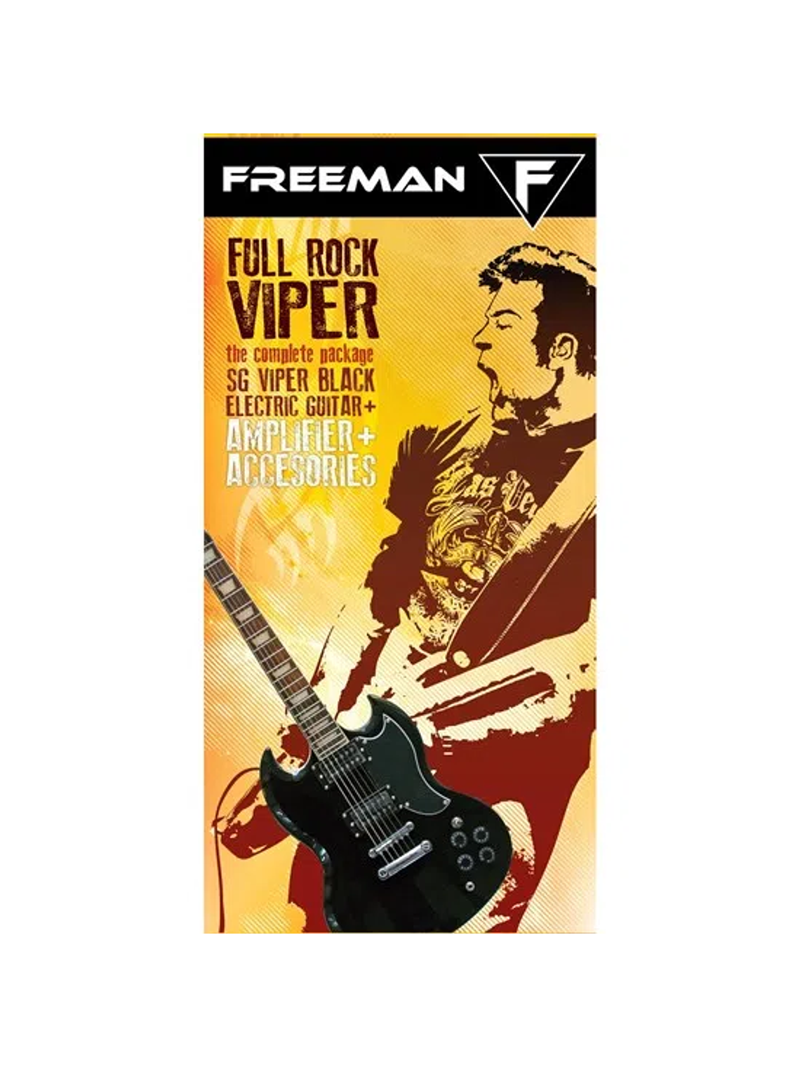 Pack De Guitarra Eléctrica Freeman Full Rock Viper Black 2