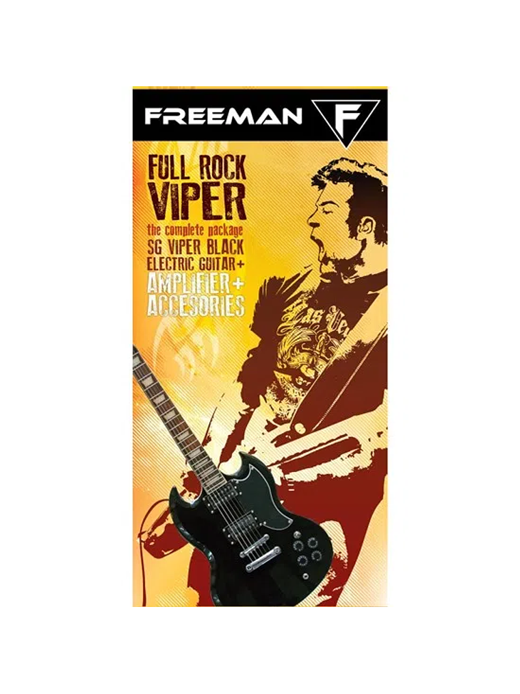 Pack De Guitarra Eléctrica Freeman Full Rock Viper Black 2