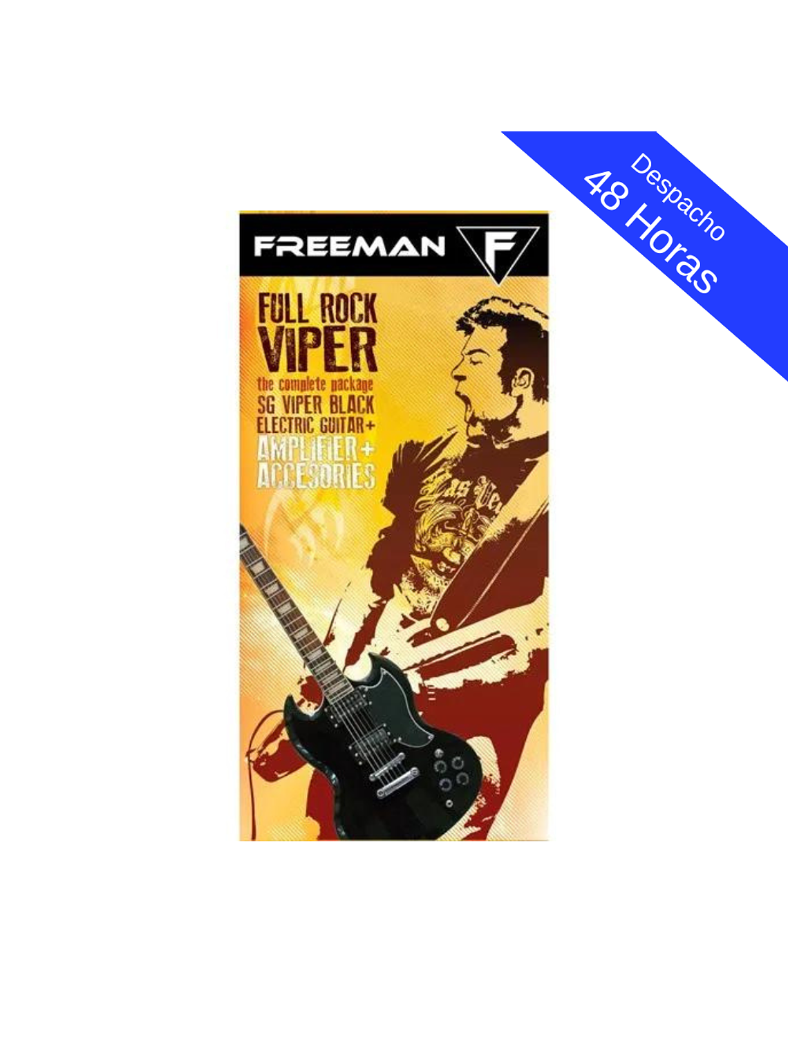 Pack De Guitarra Eléctrica Freeman Full Rock Viper Black 1