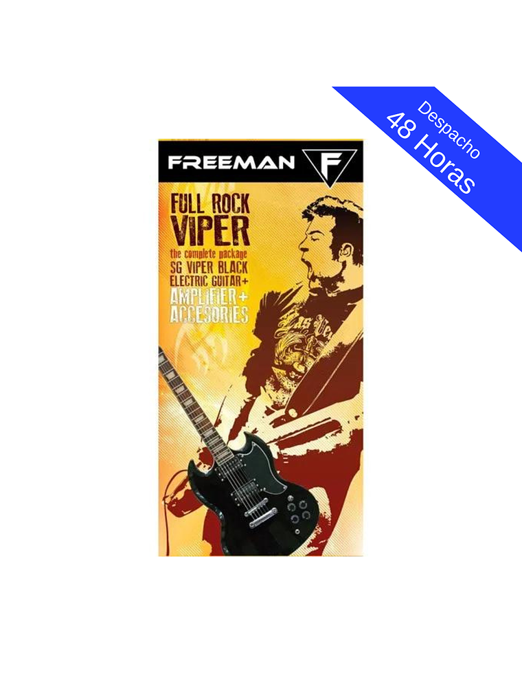 Pack De Guitarra Eléctrica Freeman Full Rock Viper Black 1