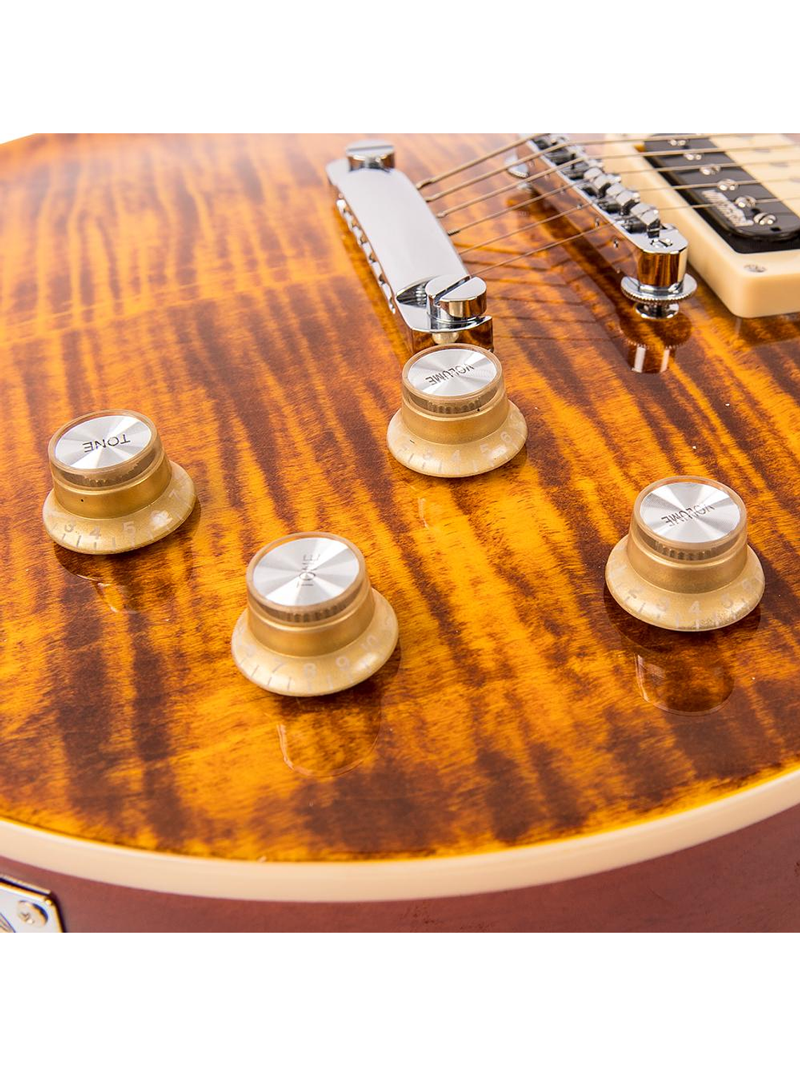 Reissued V100AFD Guitarra Eléctrica Flamed Amber VINTAGE  4