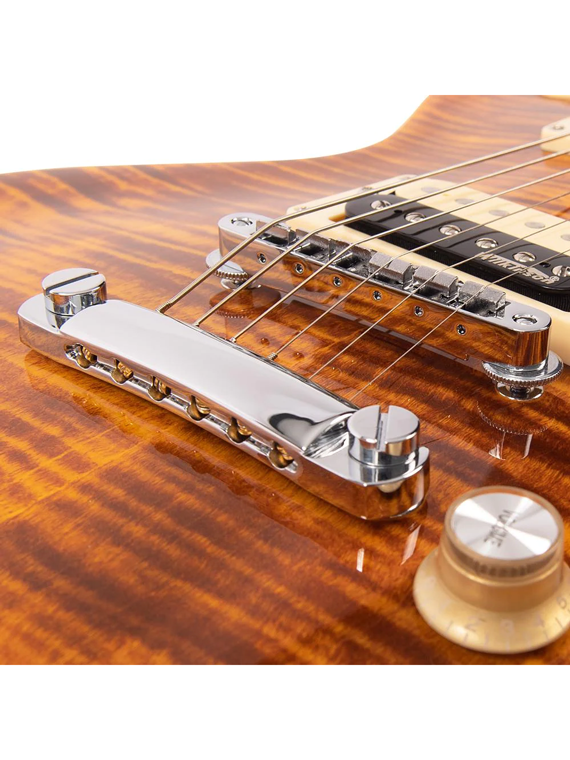 Reissued V100AFD Guitarra Eléctrica Flamed Amber VINTAGE  5