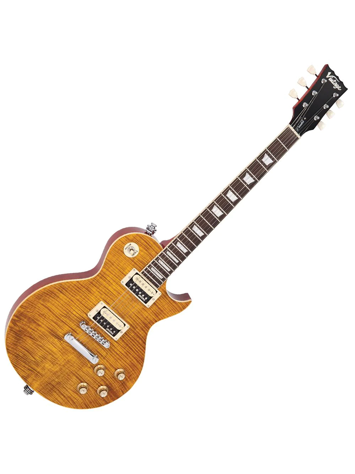 Reissued V100AFD Guitarra Eléctrica Flamed Amber VINTAGE  1