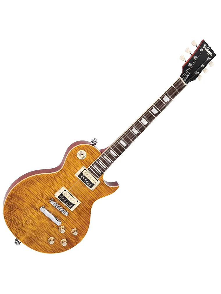 Reissued V100AFD Guitarra Eléctrica Flamed Amber VINTAGE  1