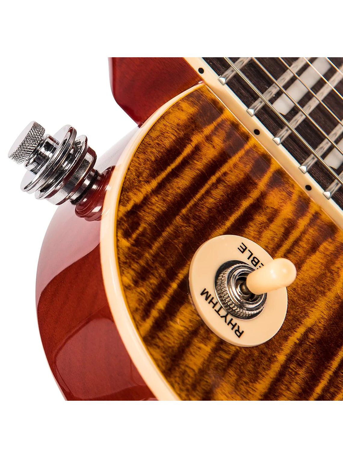 Reissued V100AFD Guitarra Eléctrica Flamed Amber VINTAGE  12