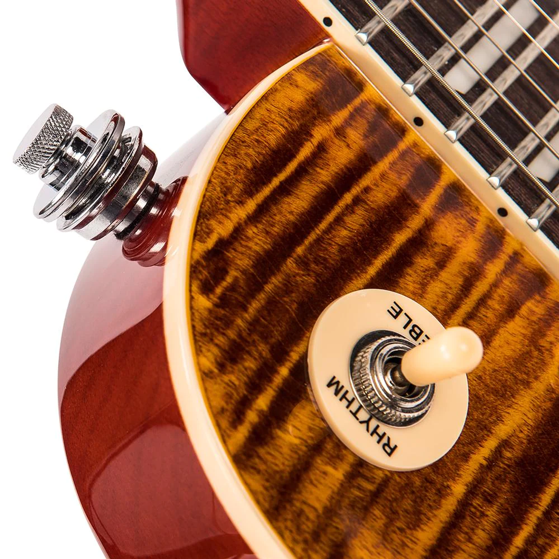 Reissued V100AFD Guitarra Eléctrica Flamed Amber