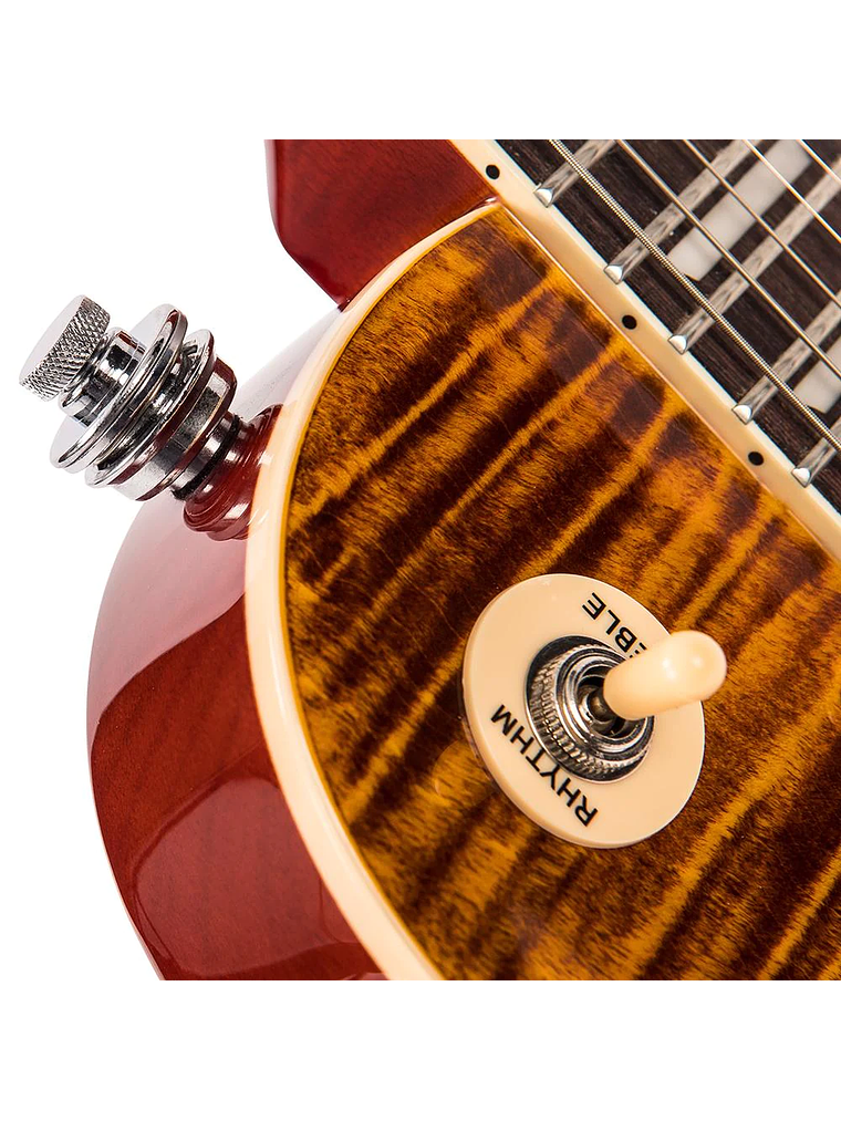 Reissued V100AFD Guitarra Eléctrica Flamed Amber VINTAGE  12
