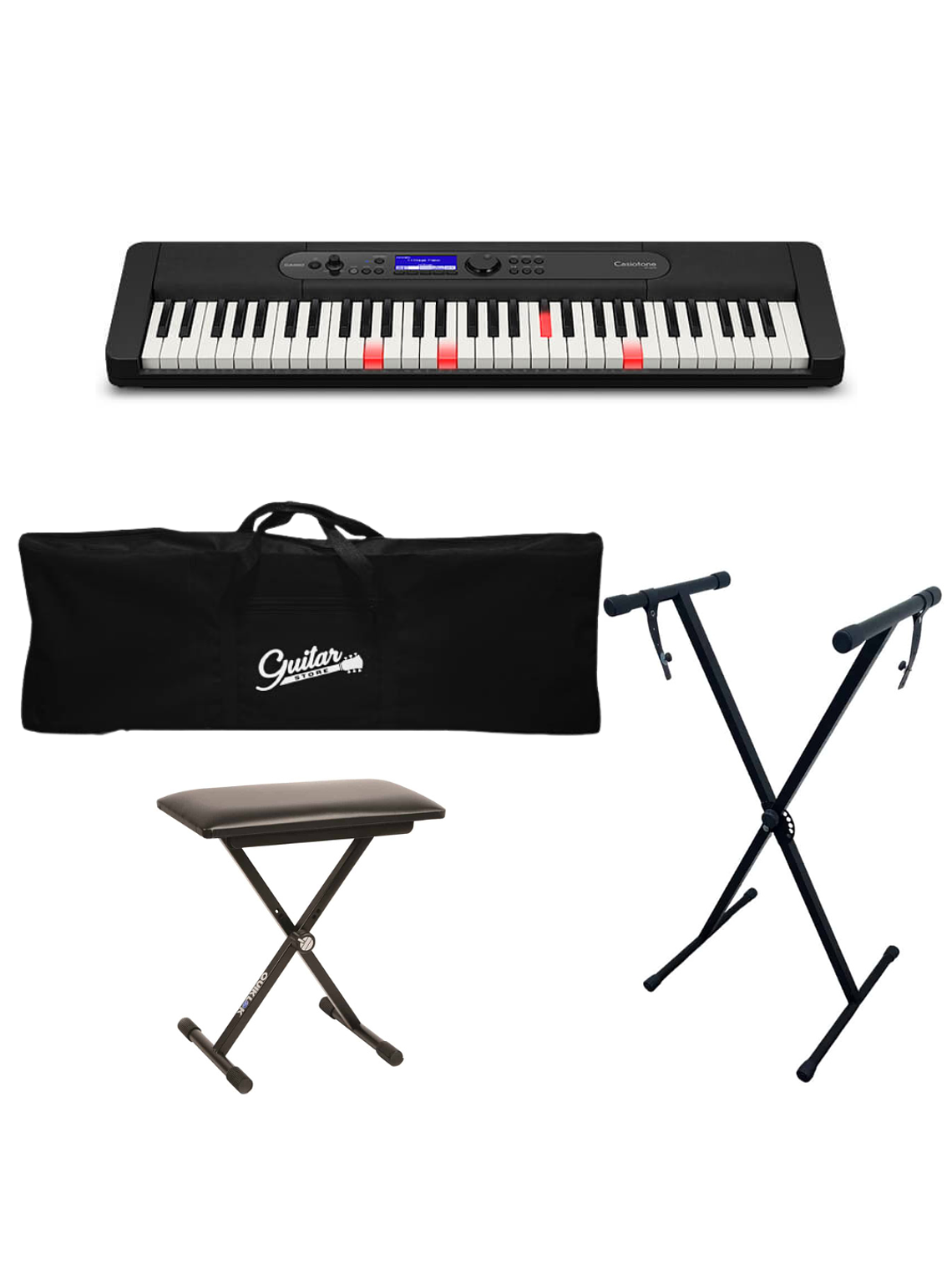 Full Pack Teclado 61 Teclas Casio LK-S450 + Atril + Sillin + Funda 1