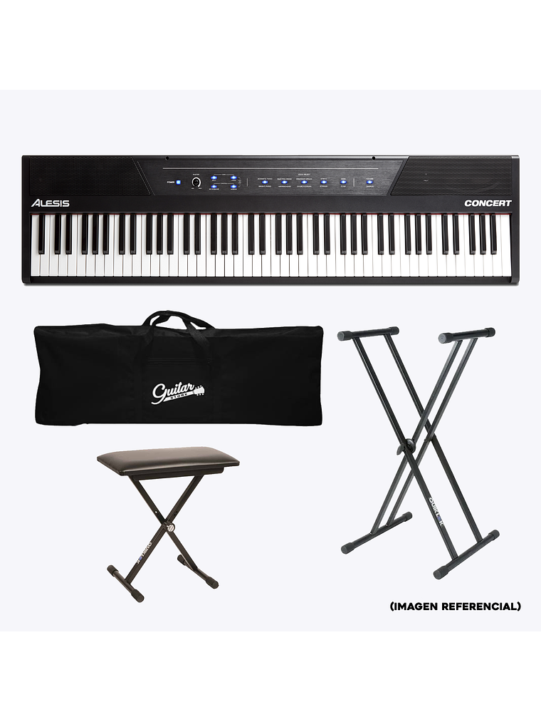 Concert 88 Full Pack Piano Digital Alesis + Atril + Funda + Sillín 1