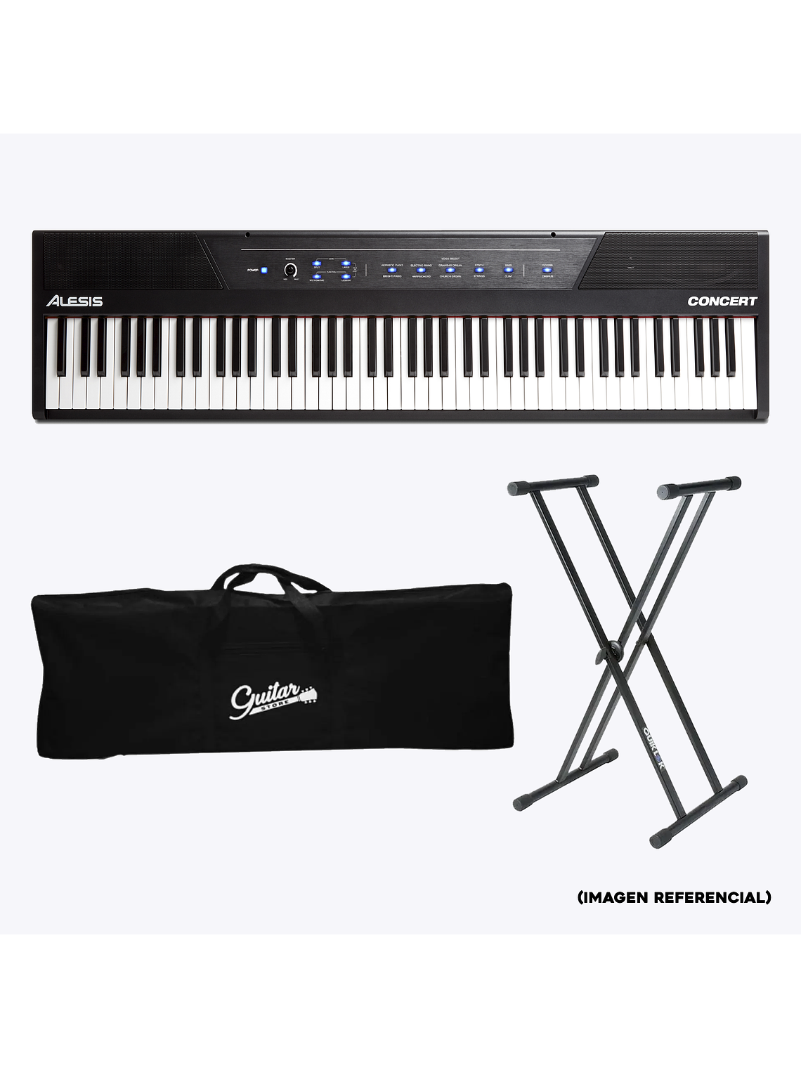 Concert 88 Pack Piano Digital Alesis + Atril + Funda 1