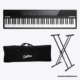 Concert 88 Pack Piano Digital Alesis + Atril + Funda