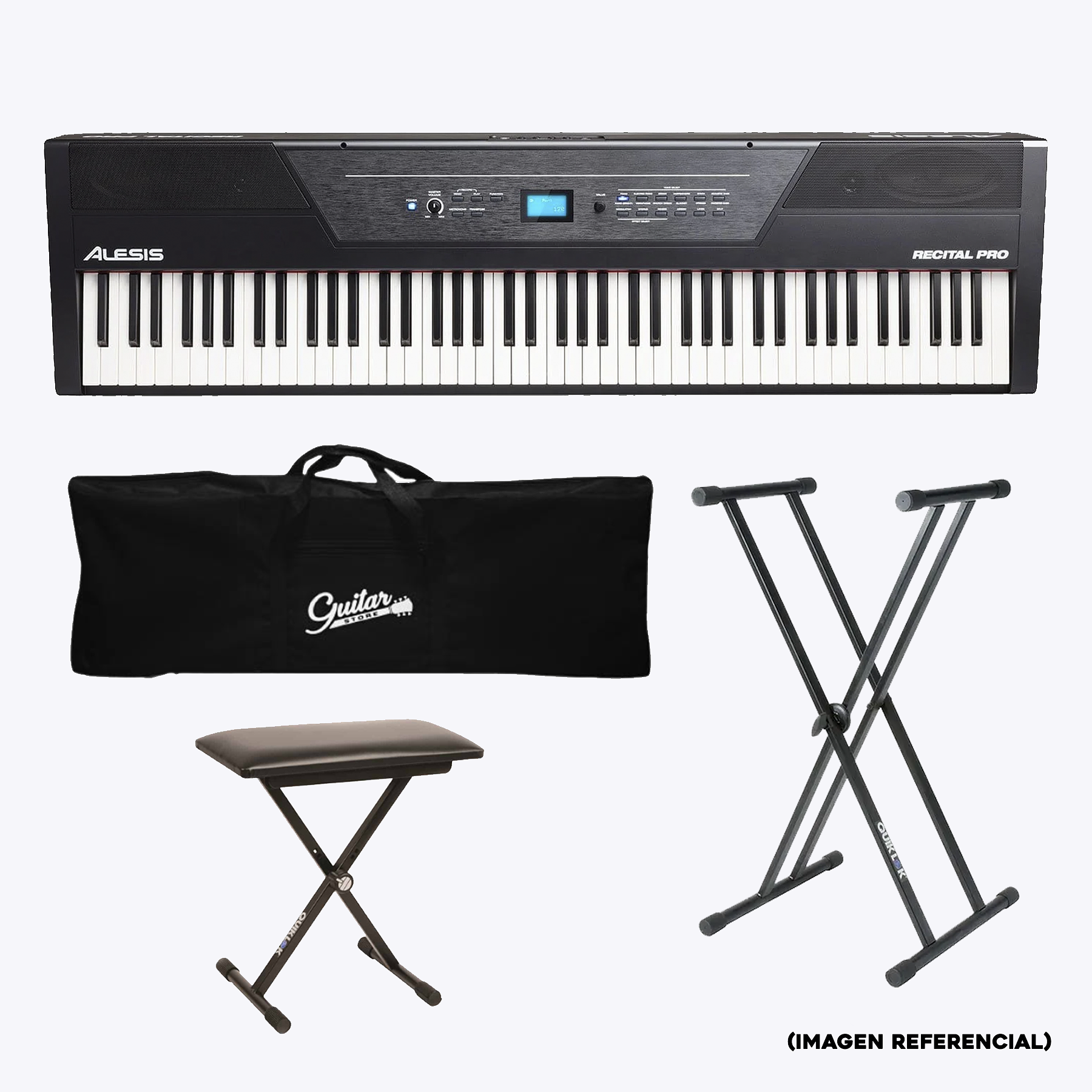 Recital Pro Full Pack Piano Digital Alesis + Atril + Funda + Sillín