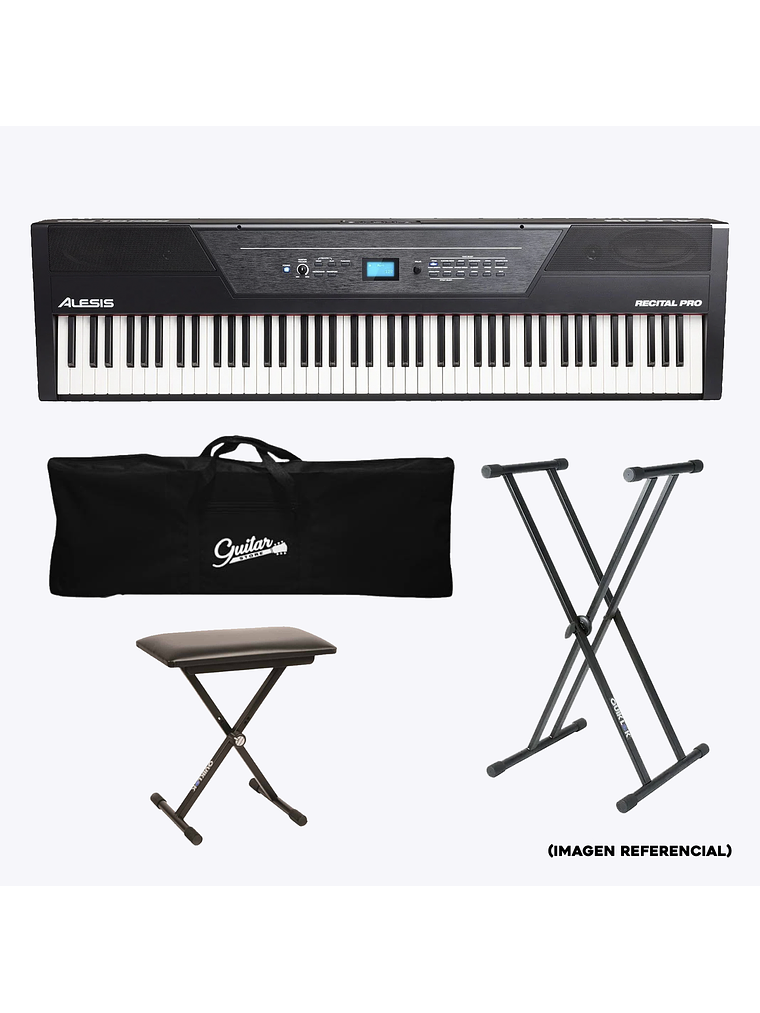 Recital Pro Full Pack Piano Digital Alesis + Atril + Funda + Sillín 1