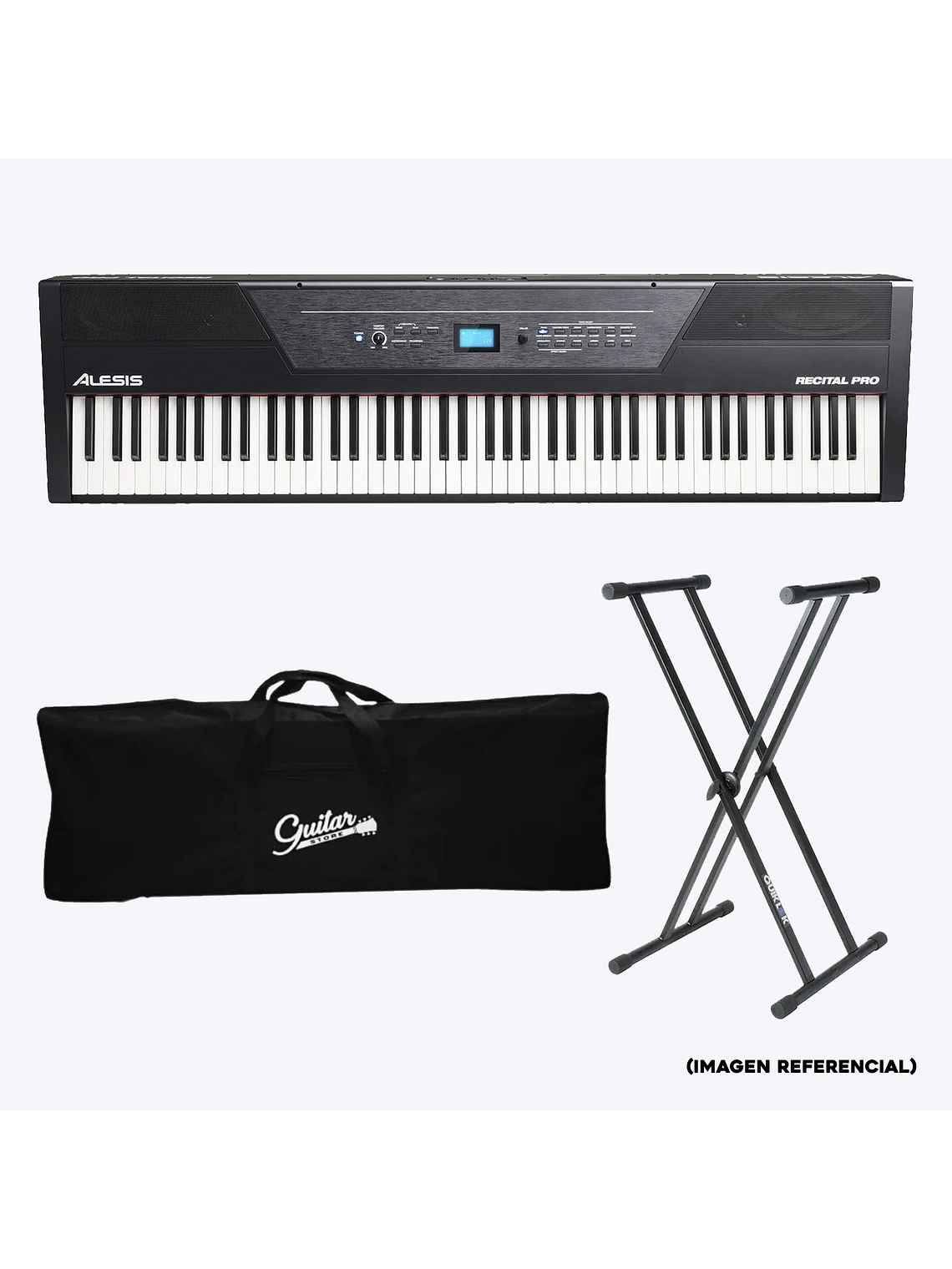 Recital Pro Pack Piano Digital Alesis + Atril + Funda  1