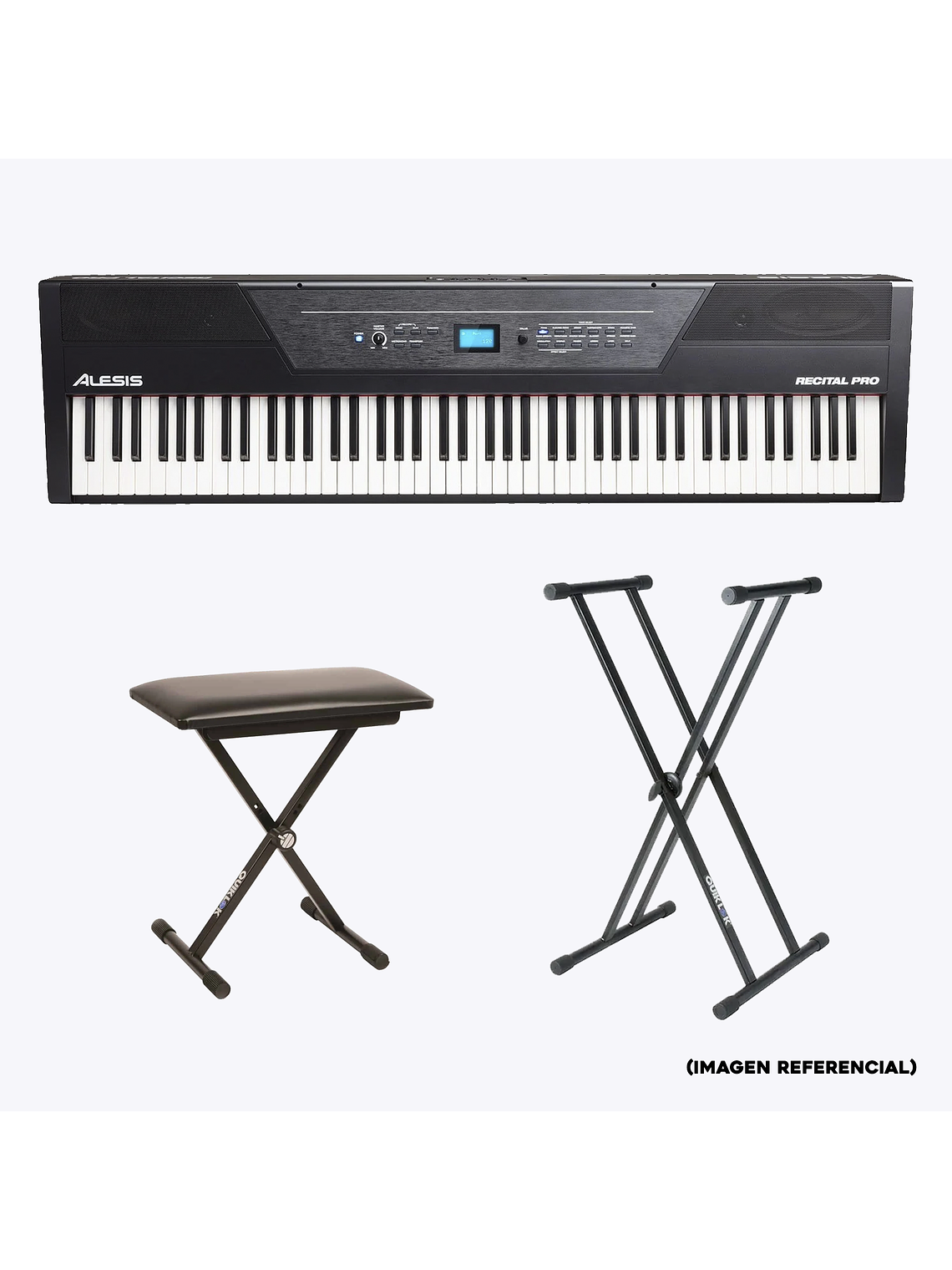 Recital Pro Pack Piano Digital Alesis + Atril + Sillín 1
