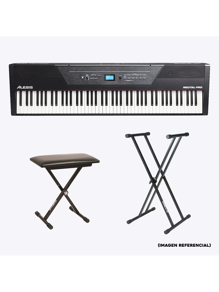 Recital Pro Pack Piano Digital Alesis + Atril + Sillín 1