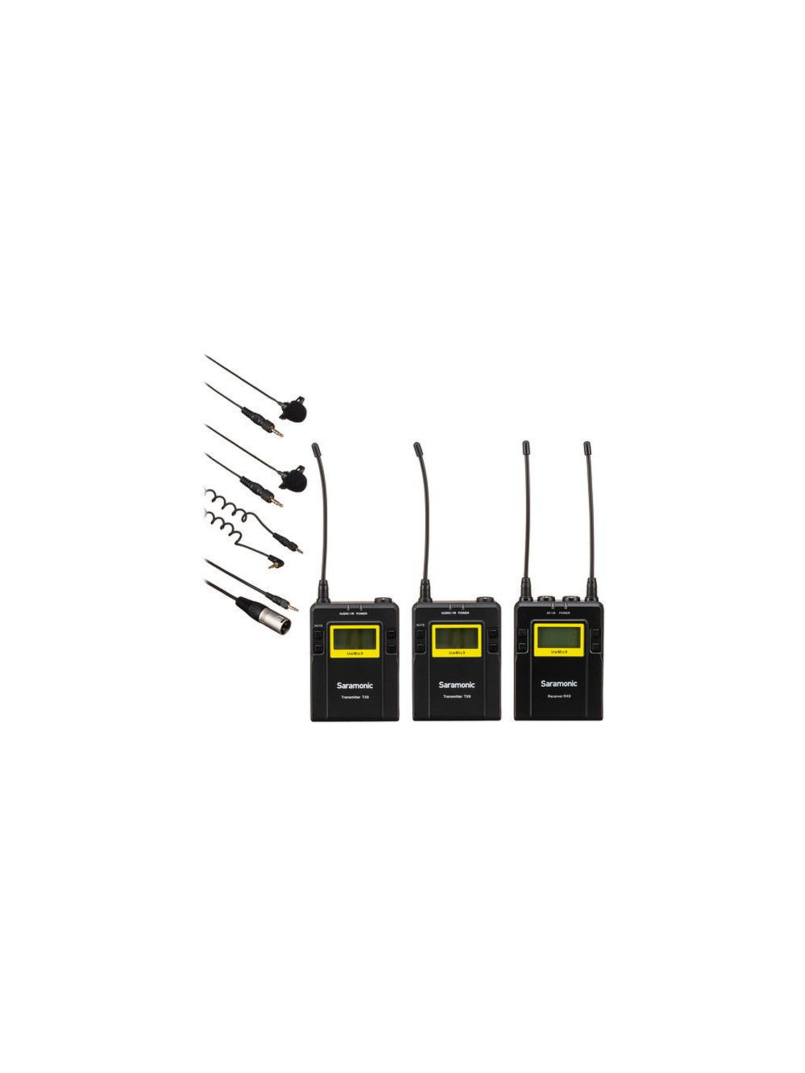 Micrófono Lavalier inalámbrico Saramonic UwMic9 Kit 2 TX9+TX9+RX9 4