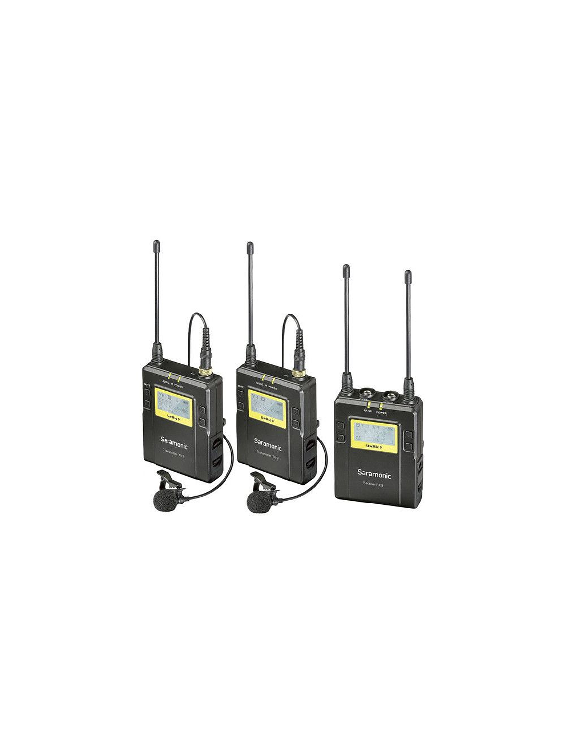Micrófono Lavalier inalámbrico Saramonic UwMic9 Kit 2 TX9+TX9+RX9 1