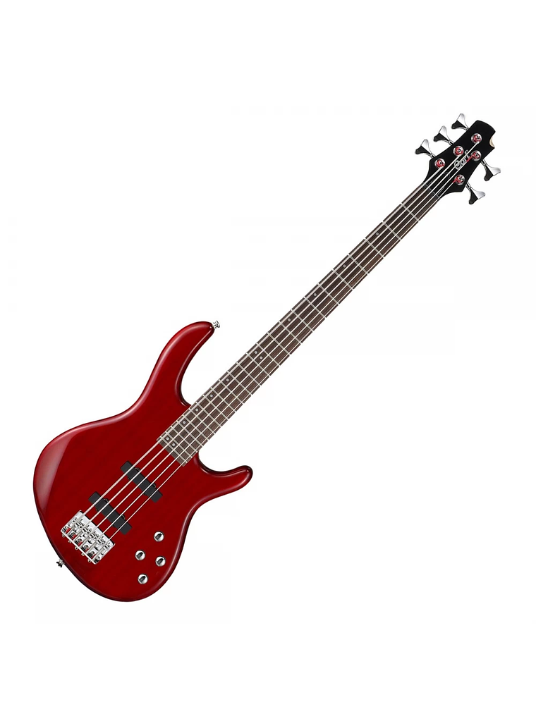Cort ACTION-BASS-V-PLUS-TR |  Bajo Eléctrico Activo De 5 Cuerdas Transparent Red 1