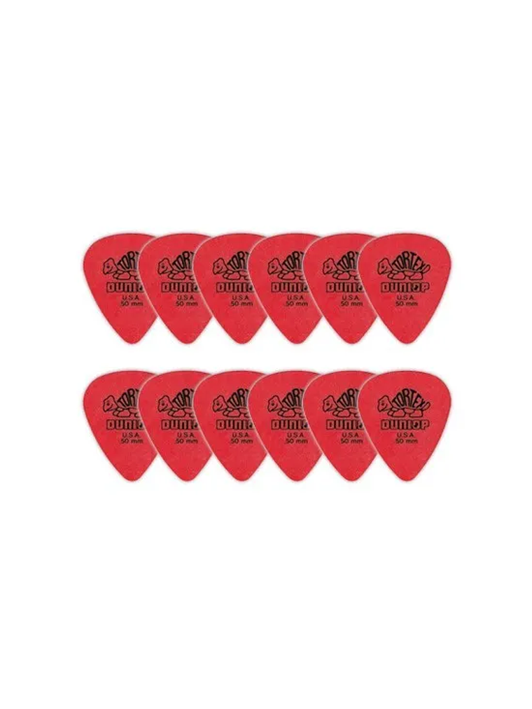 418P.50 Pack 12 Uñetas Tortex 0,5mm Dunlop 1