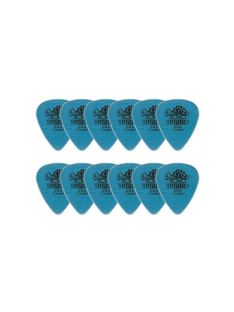 418P1.0 Pack 12 uñetas Tortex 1.0mm Dunlop 1