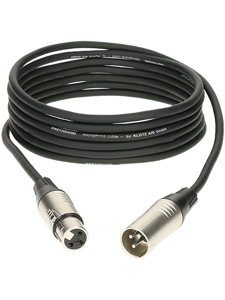 Cable de micrófono Klotz de 5 metros GRG1FM05.0 - color negro 1