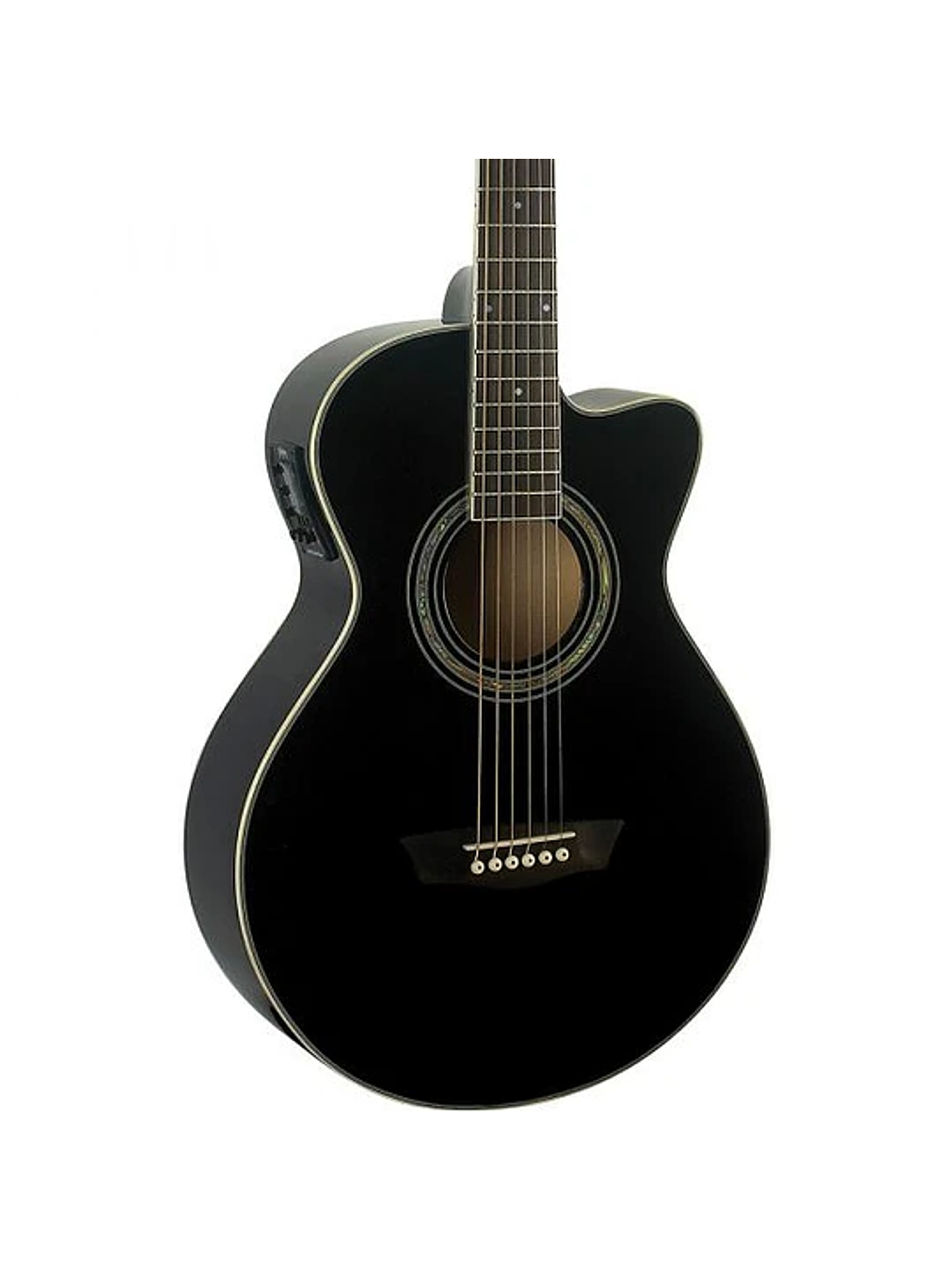 GUITARRA ELECTROACUSTICA EA12B NEGRA WASHBURN  2