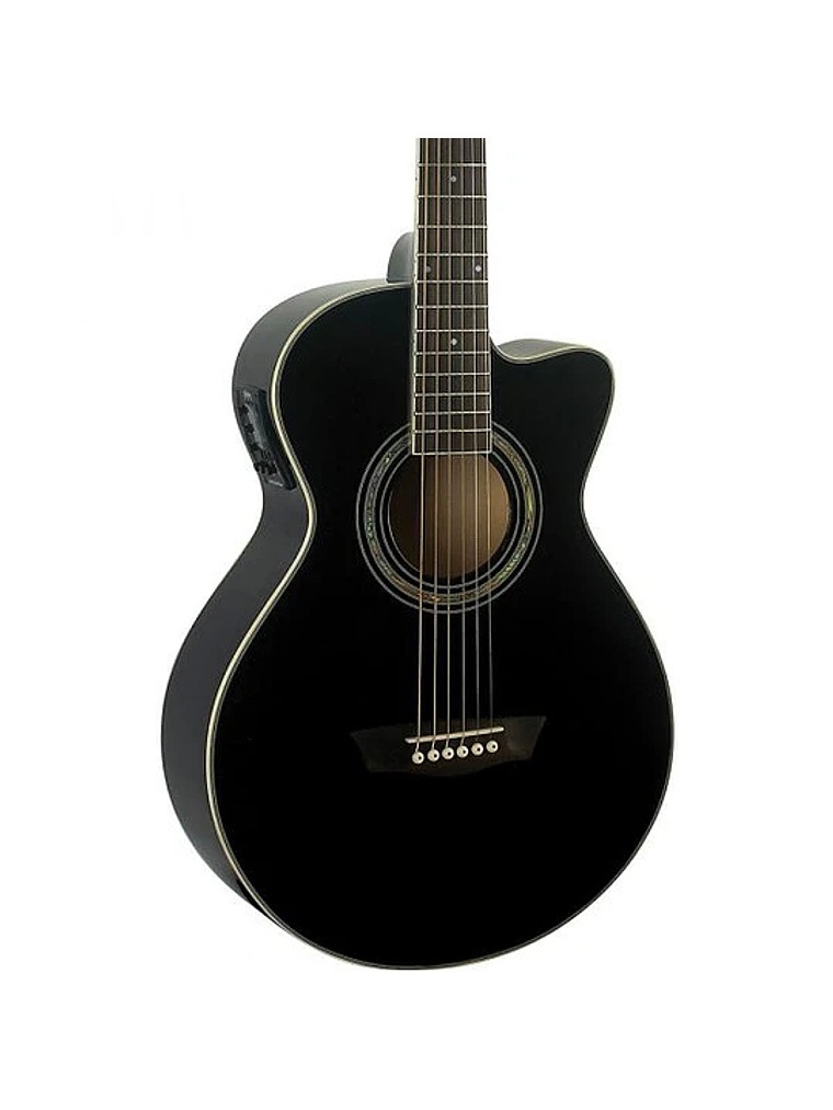 GUITARRA ELECTROACUSTICA EA12B NEGRA WASHBURN  2
