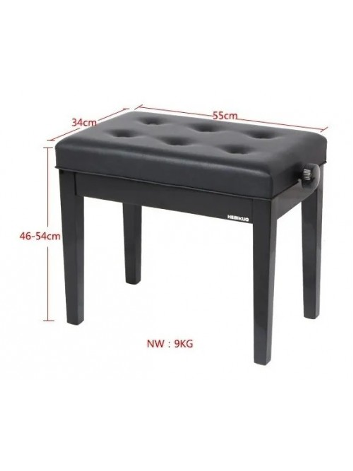 Banqueta profesional para piano ajustable B211 Hebikuo  2